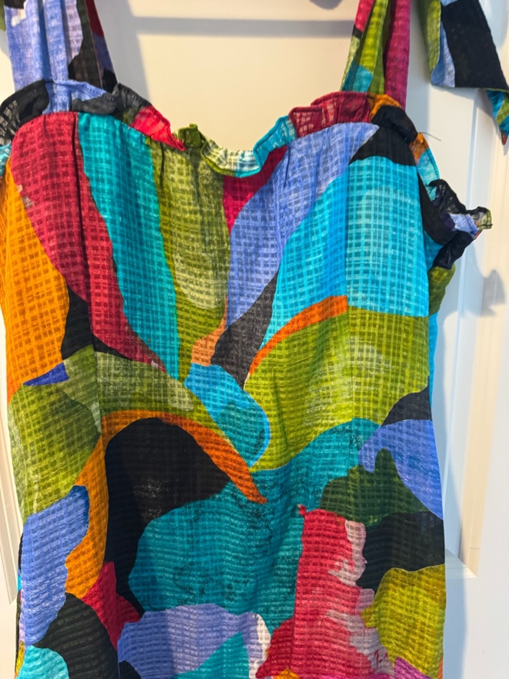 Marie Oliver Multi Color Maya Tie Midi Dress | M - Picture 3 of 7
